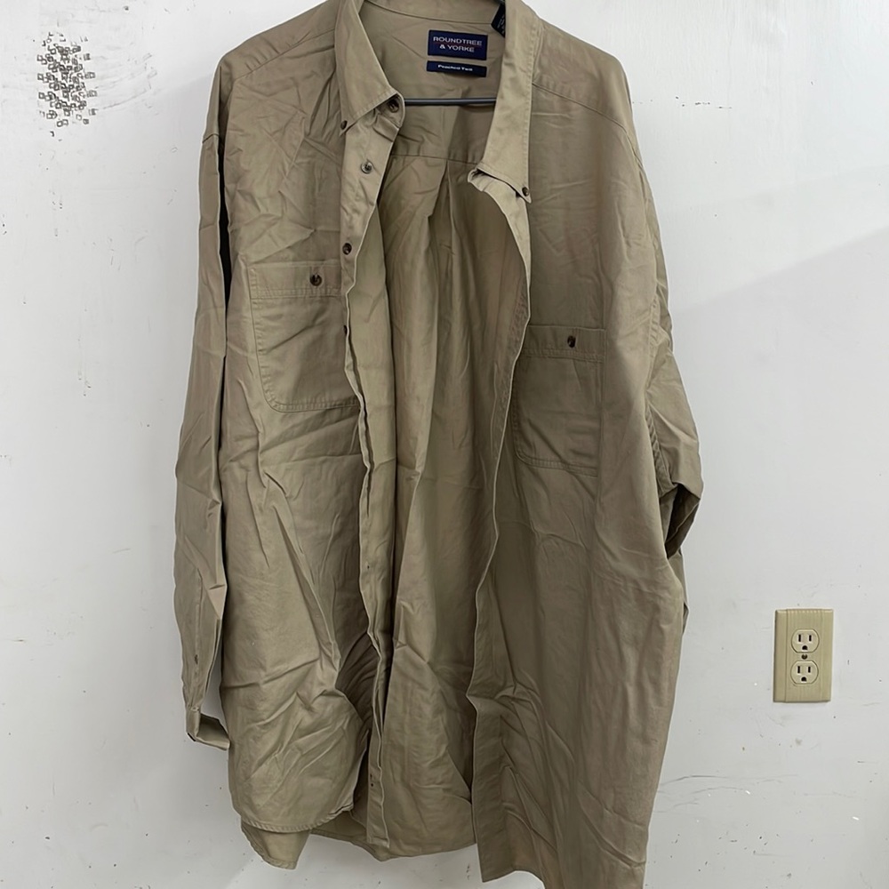 Mens long sleeve 4XL tall dress shirt